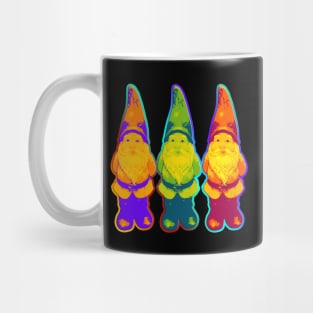 3 Garden Gnomes - Neon Style Painting Mug